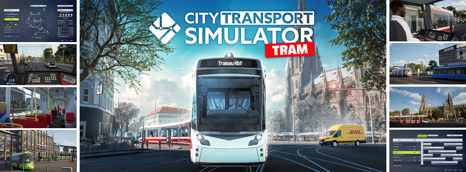 Banner with various images for City Transport Simulator: Tram
