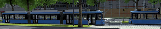 Tram R2.2b on the track